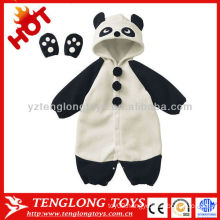 Wholesale 2015 newest design cute lovely winter panda animal soft baby romper